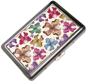 CIGARETETUI LANG. Billige metal etui til 20 stk Slim cigaretter