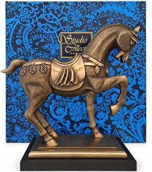 Gave til Rytter. Bronze Hestefigur. Symbol på Styrke, Frihed, Skønhed