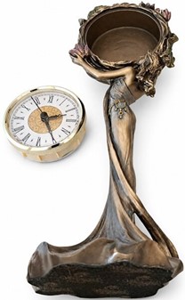 Eksklusiv Art Nouveau Ur Bronzefigur. Perfekt Bryllupsgave til Ham