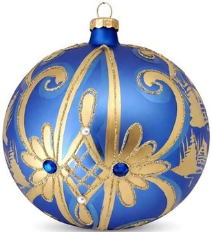 Stor Julekugle Blå. Et Uundværlig Element til Din Julepynt, Ø 15 cm