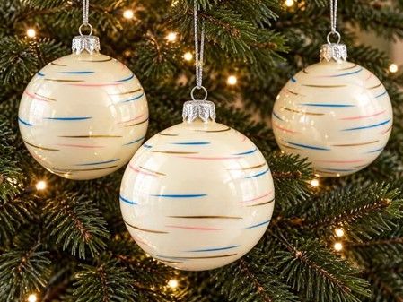 Eksklusive Julekugler Glas: Moderne Design og Håndværk. Ø 8 cm, 6 stk