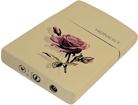 Elegant billig gas lighter med roser. Romantisk design til hende