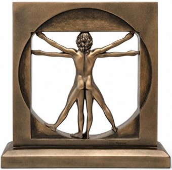 DEKORATION TIL HJEMMET. Figur af Vitruvianske Mand, Leonardo da Vinci