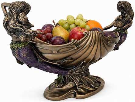 En meget imponerende Art Nouveau Havfrue Skål til Frugt eller Slik