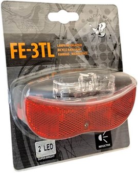 Genial gave til børn: LED cykellygte på bagagebæreren med reflektor