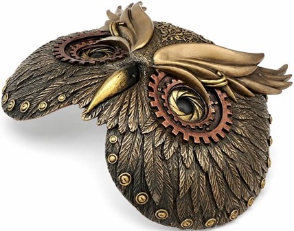 PYNT VÆGGEN. Smuk og billig dekorativ ugle maske i Steampunk stil
