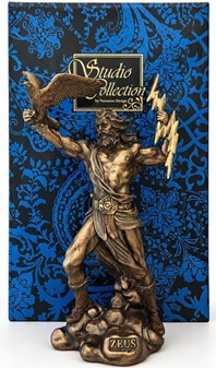 ZEUS MED ØRN. Smuk Veronese figur af græske gud til kontor dekoration