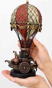 GAVE TIL MAND. Forbløffende dekorativ figur af Steampunk ballon