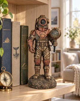 DEKORATION HJEMMET. Steampunk Veronese figur af døde dykker med LED