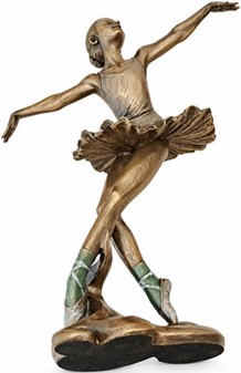 BALLERINA FIGUR. Billig dekoration til hjemmet i form smuk bronzefigur