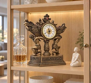 Tidløs Bronze Kaminur. Eksklusiv bryllupsgave og barok kunst i ét