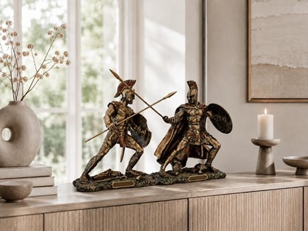 ACHILLES. Statuette af helten trojanerkrigen til hjemmet dekoration