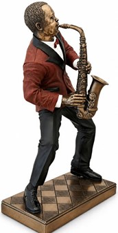 Unik Jazz Saxofonist Figur. Kunst, Passion og Perfekt Gave til Musiker