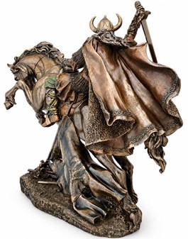 Dekorativ Viking Figur på Hest – Perfekt Gave til Far, der Har Alt