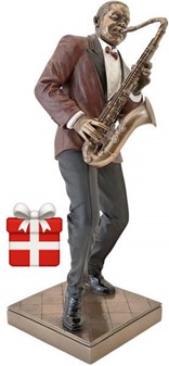 Jazzsaxofonist Figur. Perfekt og stilfuld gave til musikelskere