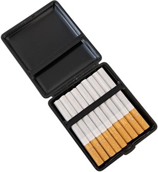 Cigaret etui med præget hjort i læder. Den perfekte gave til jægeren