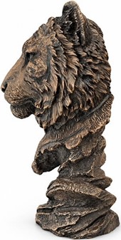 Bronze buste af tiger. Eksklusiv stuepynt og kontordekoration