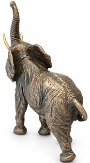 Elefantfigur Bronze. Smuk dekoration, symbol på lykke og velstand