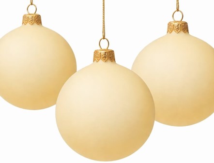 Spektakulær polske glas julekugler i mat vaniljefarve, Ø 8 cm, 6 stk