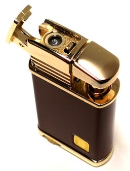 VALENTINSGAVE TIL HENDE. Rød gas lighter med gylden farve finish