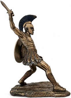 Hektor af Troja – episk bronzefigur til stue dekoration eller gave