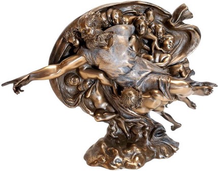 KLASSISK SKULPTUR. Unik Veronese bronzefigur af Skabelsen af Adam