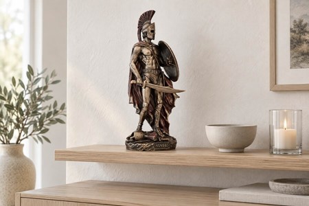 Eksklusiv bronze statuette af Kong Leonidas – Helt til din hylde