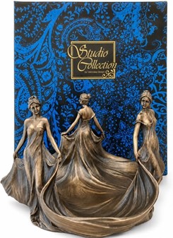 MORSDAG GAVE. Unik art nouveau skål med tre Lady til bolig dekoration