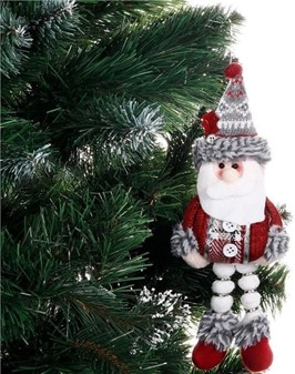 Julemand figur. Sjov og billig dekorativ nisse til ophæng. H 27 cm
