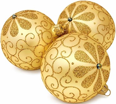 Guldfeber på Juletræet! 6 Matte Julekugler med Glimmer-Wow! Ø 8 cm