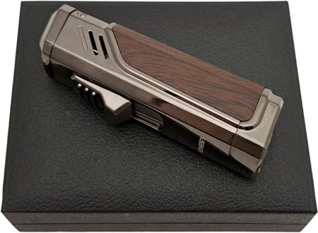 Eksklusiv Cigar Lighter. Tre Jet Flammer - Perfekt Gaveidé i Mahogni
