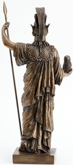 Imponerende Athene Gudinde Figur. Græsk Myndighed til Kontor og Hjem