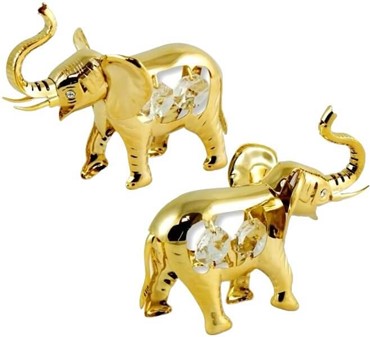 GAVER TIL MOR. Billig elefant figur dekoreret med Swarovski krystaller