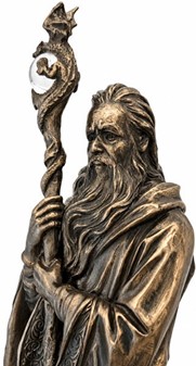 Oplev Mystisk Skønhed med Merlin. Bronze Dekorativ Figur til Hjemmet