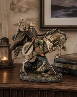 Dekorativ Viking Figur på Hest – Perfekt Gave til Far, der Har Alt