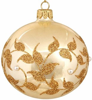 Fang Julens Lys: Gyldne Drømme Julekugler Glas. Ø 8 cm 6 stk. i æske