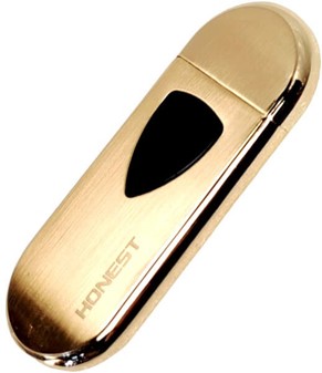 Luksuriøs Genopladelig Guld USB Lighter - Miljøvenlig og Elegant