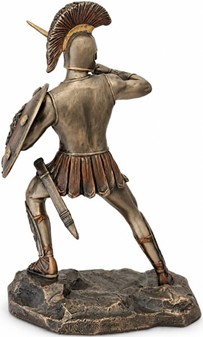 GRÆSKE HELTE. Bronze figur af Hektor den tapreste af trojanske krigere