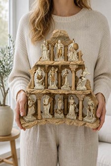 Imponerende dekorativ figurer sæt. Pantheon af de 12 græske guder