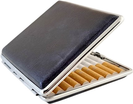 Cigaret etui i læderlook – Elegant beskyttelse til 20 cigaretter