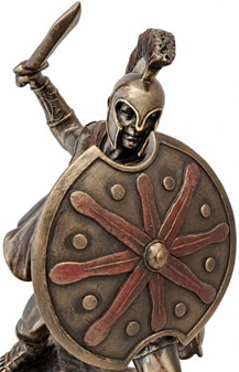 GRÆSK MYTOLOGISK FIGUR. Figur af Achilleus, helten fra trojanerkrigen