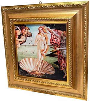 MALERIER REPRODUKTIONER. Smuk miniature af "Venus' fødsel" Botticelli
