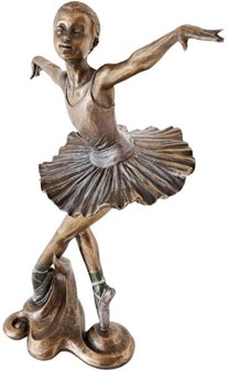 BALLERINA FIGUR. Billig dekoration til hjemmet i form smuk bronzefigur