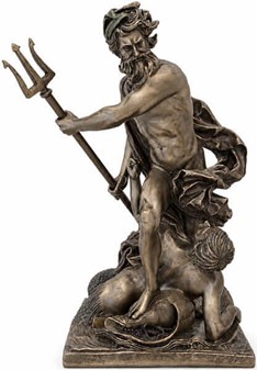 Klassisk Neptun figur til gave. Håndmalet kunst og hjemmedekoration