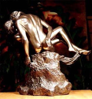 KYSSET | AUGUSTE RODIN | Meget elegant miniature.