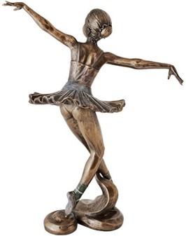 BALLERINA FIGUR. Billig dekoration til hjemmet i form smuk bronzefigur