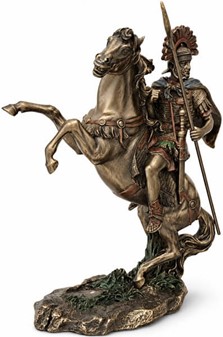 GAVE HAM. Imporedende bronze skulptur af Romerske centurion på hest