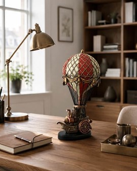 GAVE TIL MAND. Forbløffende dekorativ figur af Steampunk ballon