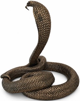 KONGEKOBRA SLANGE. Perfekt, realistisk dekorative figur til hjemmet