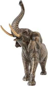 Elefantfigur Bronze. Smuk dekoration, symbol på lykke og velstand